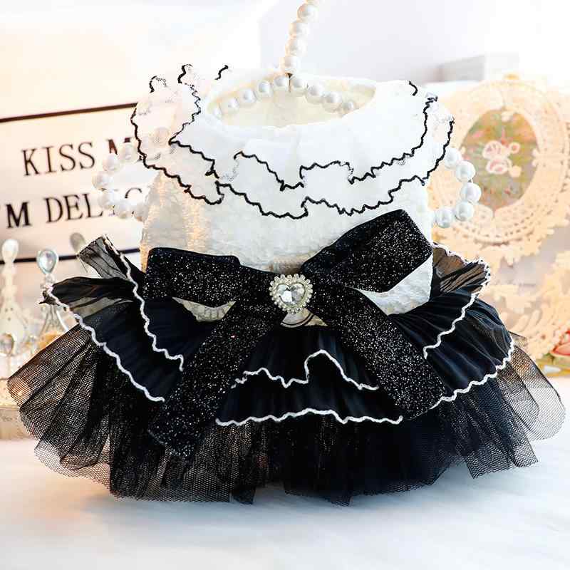 犬用ドレス 犬服 猫服 小型犬 テディ プリンセス 春秋 リード対応 ふわふわ ボリューム ウェディング ..