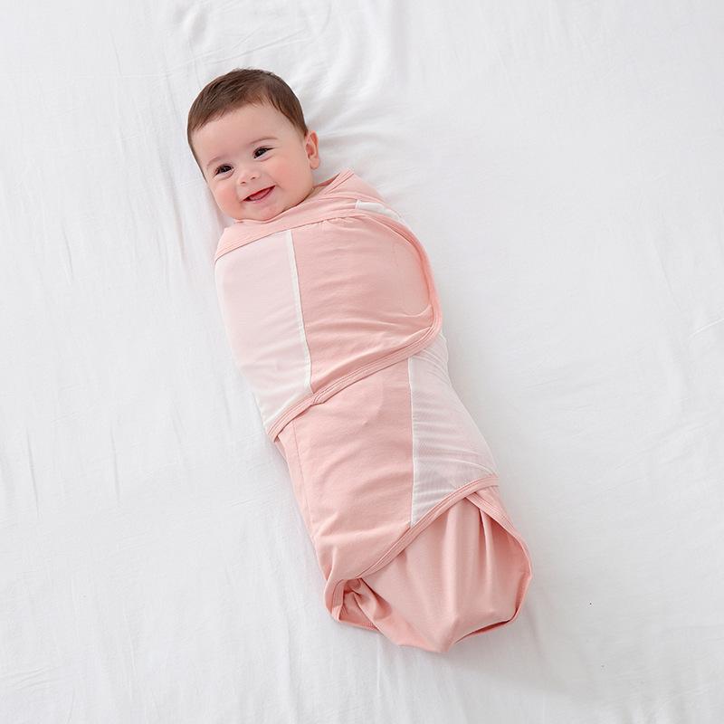 スリーパー ベビー 新生児 おくるみ スワドル モロー反射対策 寝返り防止 寝冷え防止 キック防止 薄手 綿100% オールシーズン 繭型 無地 赤ちゃん 出産祝い