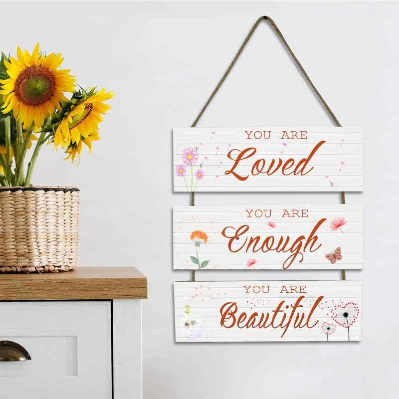 壁掛け 木製 ファームハウス風 子供部屋 メッセージプレート ウォールデコレーション インテリア リビング 玄関 寝室 書斎 名言 ポスター モチベーション サインボード(x2)