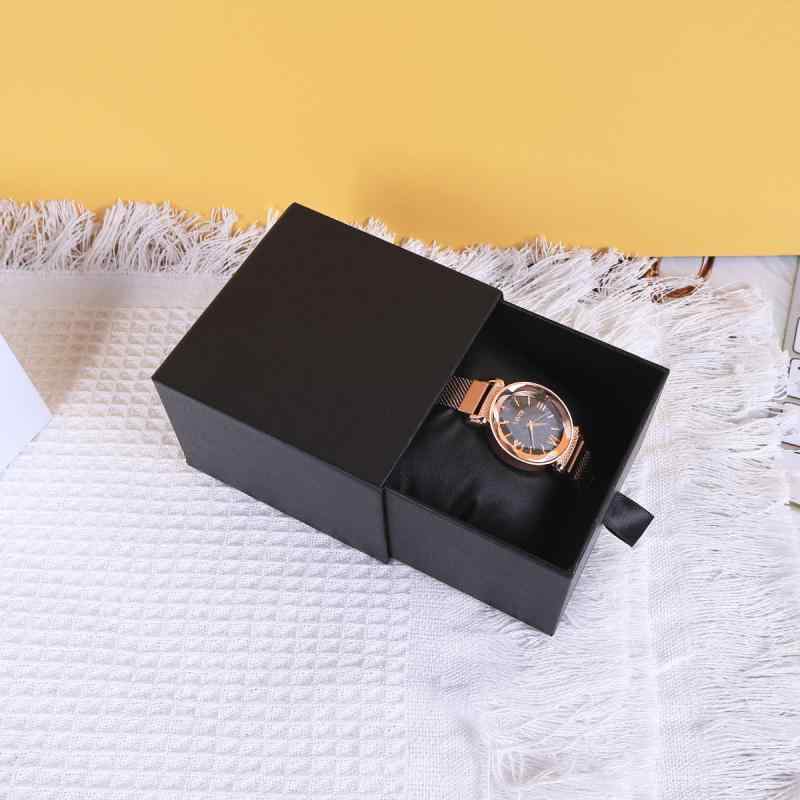 ウォッチ 腕時計 収納ケース 引き出し式 リボン付き クラフト紙 レトロ 上質 ジュエリー アクセサリー..