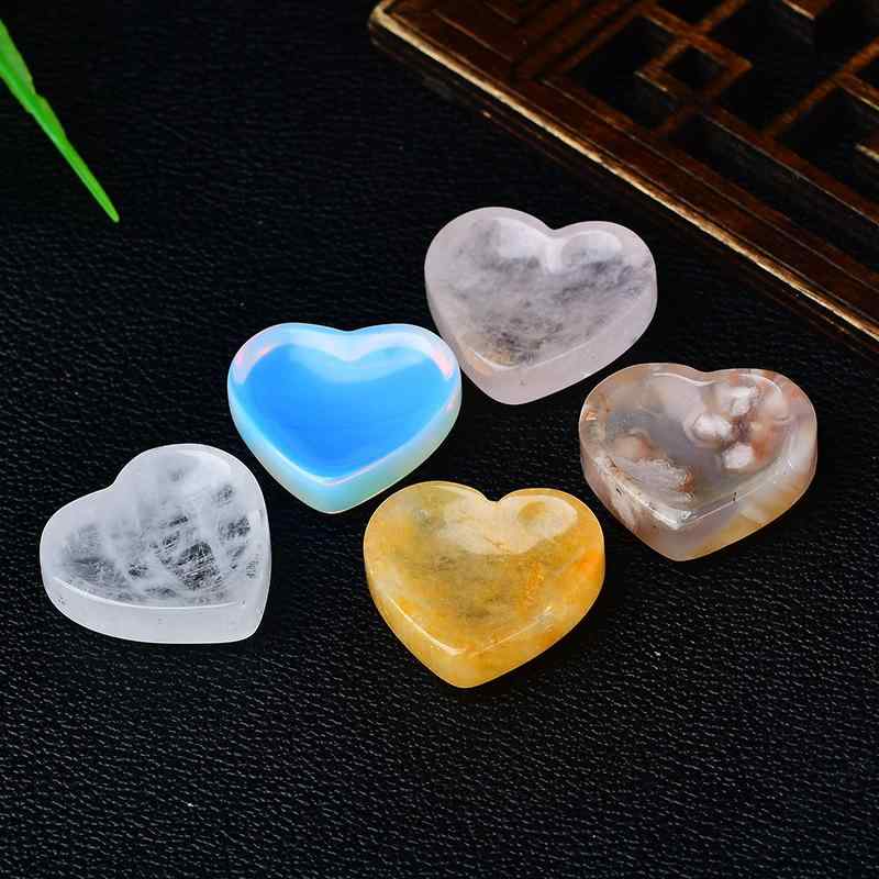 置き物 天然石 ローズクォーツ 白水晶 パワーストーン ハート型 小物入れ キャンドルスタンド ろうそく..