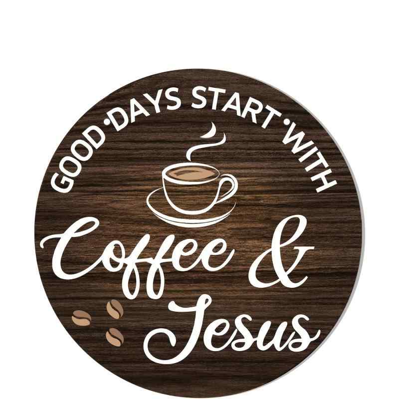 木製サイン おしゃれ モダン シンプル ドアプレート 丸型 ウォールデコ 天然木製 玄関 リビング 店舗用 インテリア雑貨 部屋飾り(x2)