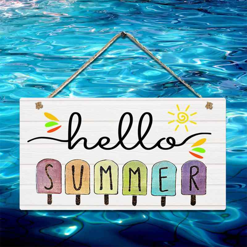 プレート 木製 ウォールデコレーション ファームハウススタイル ビーチテイスト 玄関ドア 壁掛け サインボード リビング 寝室 ダイニング 店舗用 インテリア雑貨(x2)