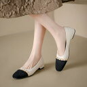 パンプス レディース 春夏秋 ローヒール 太ヒール 浅口 スクエアトゥ 切り替え 通勤 大きいサイズ マイクロファイバー 幅広いサイズ対応 革靴