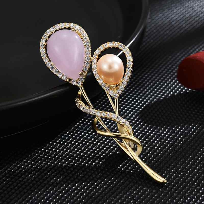 ブローチ レディース 女性用 バルーン 風船 モチーフ 高級感 個性的 結婚式 披露宴 パーティー 入学式 卒業式 フォーマル セレモニー お呼ばれ 銅製 ゴールド 電気メッキ加工 おしゃれ ファッションアクセサリー