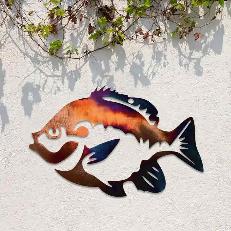 ウォールデコ アイアン製 おしゃれ カラフル 海洋魚 マリンフィッシュ リビング 廊下 玄関 ソファ背景 壁掛け 店舗用 インテリア雑貨