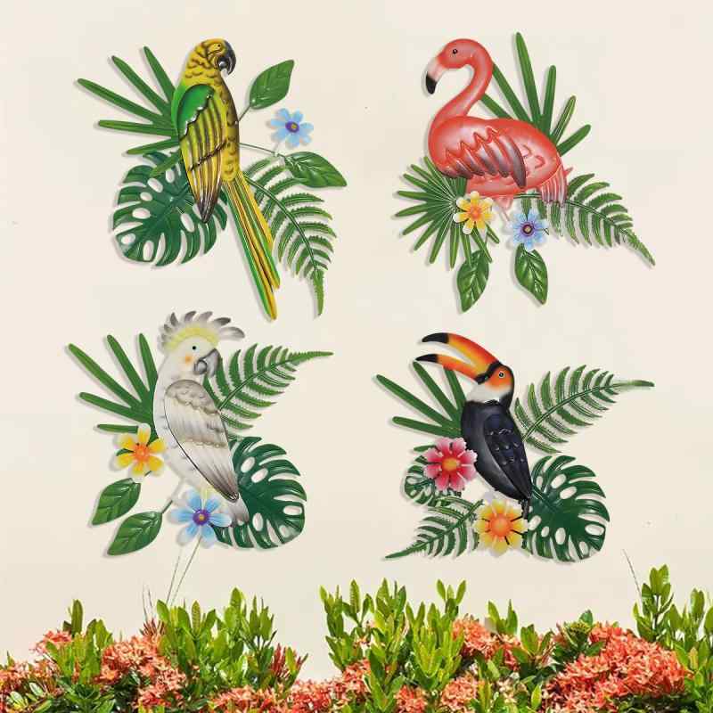 壁飾り アイアン製 カラフル 壁掛けアートパネル アメリカン カントリー風 リビング ダイニング 廊下 ソファ背面 インテリア 雑貨(x2)