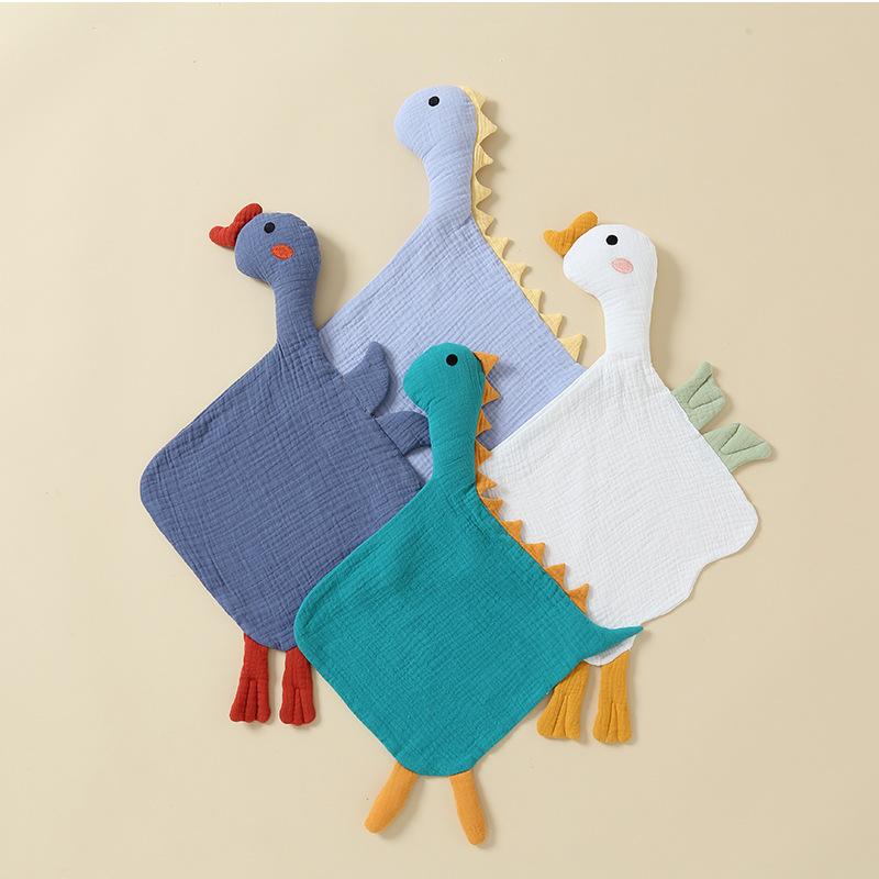 布おもちゃ ベビー 乳幼児 新生児 寝かしつけ 安撫 歯固め 口に入れても安心 綿100% ぬいぐるみ 手人形 動物 恐竜 白鳥 大判 出産祝い プレゼント