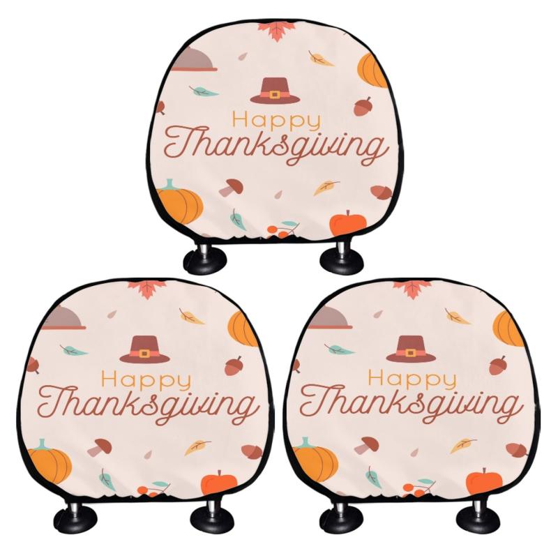 ヘッドレスト 車用クッション 首枕 ネックピロー ランバーサポート 3点セット 3個組 ポリエステル製 北..