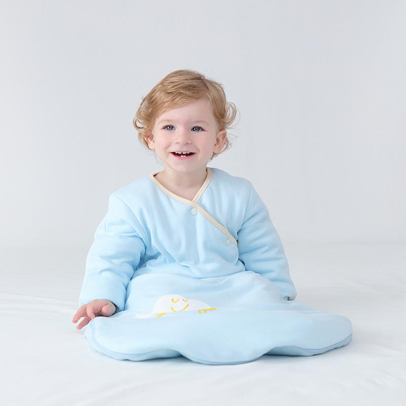 ベビースリーパー 新生児 ベビー 秋冬 厚手 一体型 蹴り防止 モロー反射対策 安眠 おくるみ 抱っこ布団