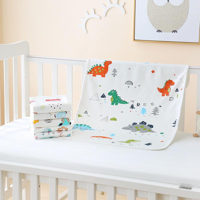 敷きパッド 新生児 ベビー 男の子 女の子 綿100% 防水 洗える おねしょシーツ おむつ替えシート 大判 吸水性 通気性 速乾性 多用途 ベッド 布団