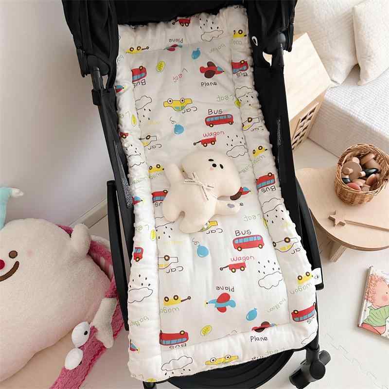 ベビーカーシート ベビー 保温 リバーシブル オールシーズン対応 ドットフリース コットン クッション ..