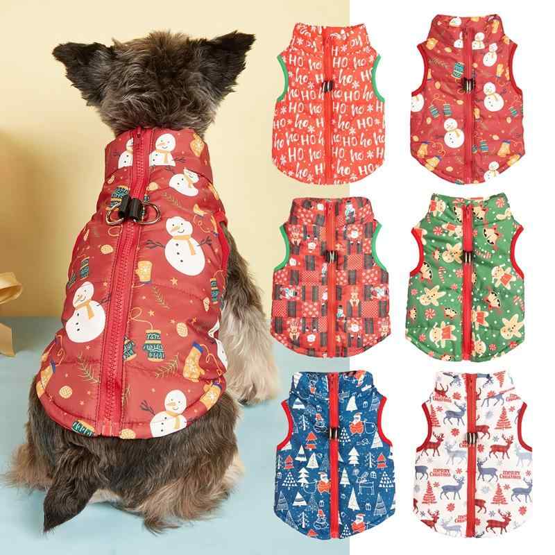 犬服 ペットウェア 男女兼用 クリスマス 雪だるま トナカイ ジンジャーマン柄 フリース裏地 中綿入り ..