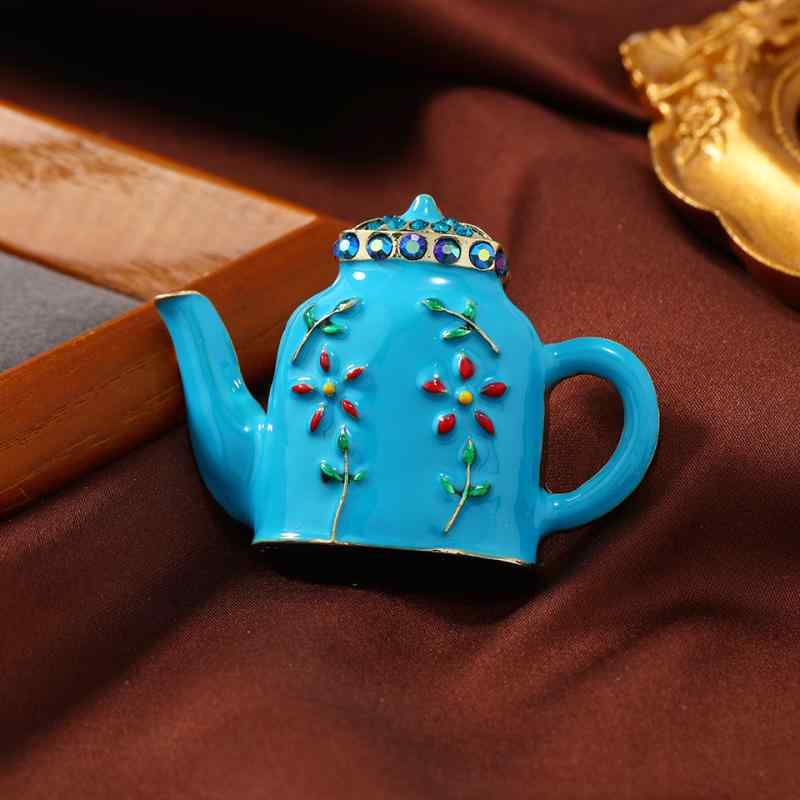 ブローチ ユニセックス メンズ レディース ヴィンテージ レトロ エナメル風 釉薬彩色 ハンドメイド 手..