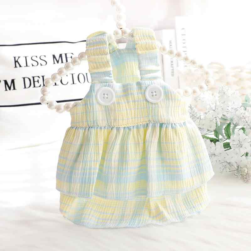 ペットウェア 犬服 猫服 小型犬 トイプードル 春夏 薄手 涼しい コットン プリンセスドレス ワンピース..