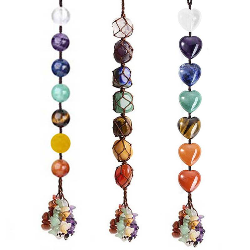 車載オーナメント カーアクセサリー 天然石 不規則 原石 水晶 ハート型 丸玉 生命の樹 ドリームキャッチャー 手編み ハンドメイド 欧米風 エスニック アジアン 民族風 おしゃれ インテリア