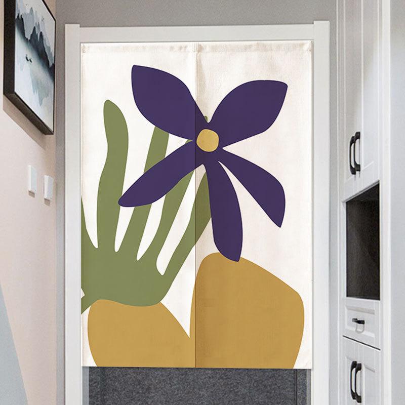 のれん 間仕切り 目隠し 北欧 モランディカラー おしゃれ シンプル モダン ファブリック ドアカーテン ..