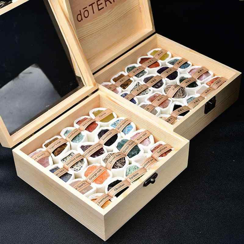 楽天モズラボ鉱物標本 子供用 知育 学習教材 理科 自由研究 天然石 水晶 原石 セット ギフト プレゼント インテリア コレクション 鉱物 結晶 パワーストーン