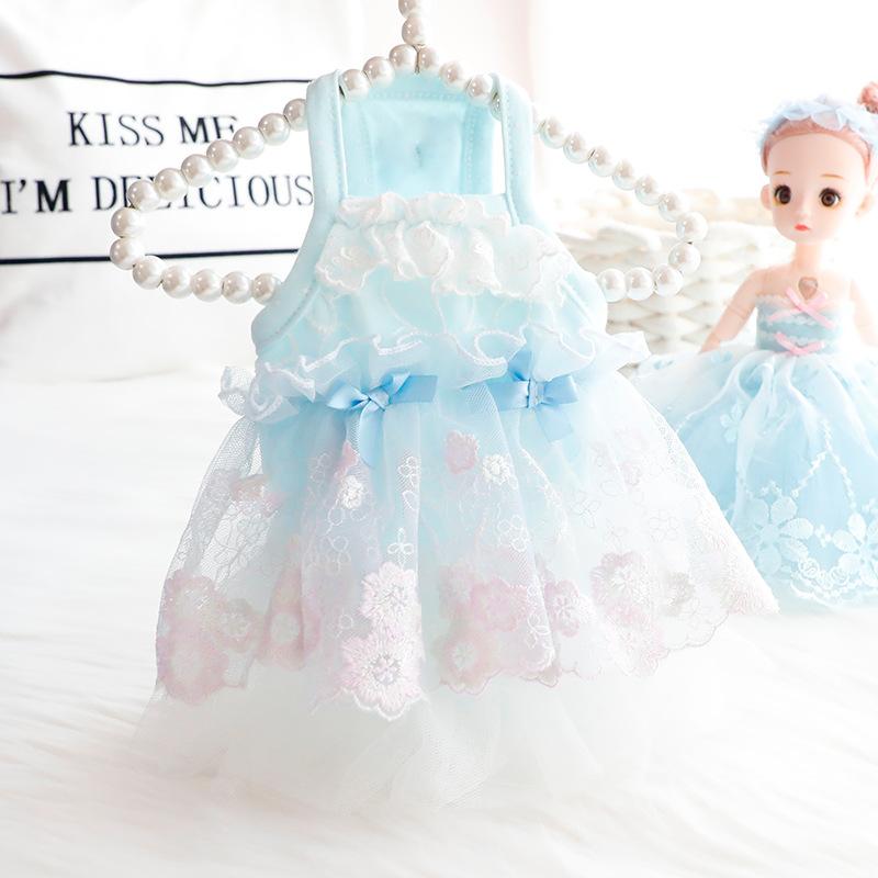 ペット用ドレス 犬猫用 ウェディング 結婚式 プリンセスドレス 刺繍 レース リボン フリル ワンピース ..