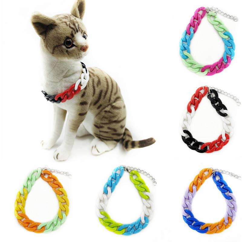 ペット用首輪 ネックレス 犬猫用 コーギー トイプードル フレンチブルドッグ 切り替えカラー カラフル ..