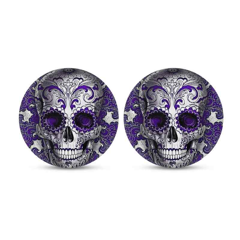 車内装飾 ドリンクホルダーマット 吸水性 溢れ防止 滑り止め ポリエステル スポンジ ゴム製 ハロウィン..