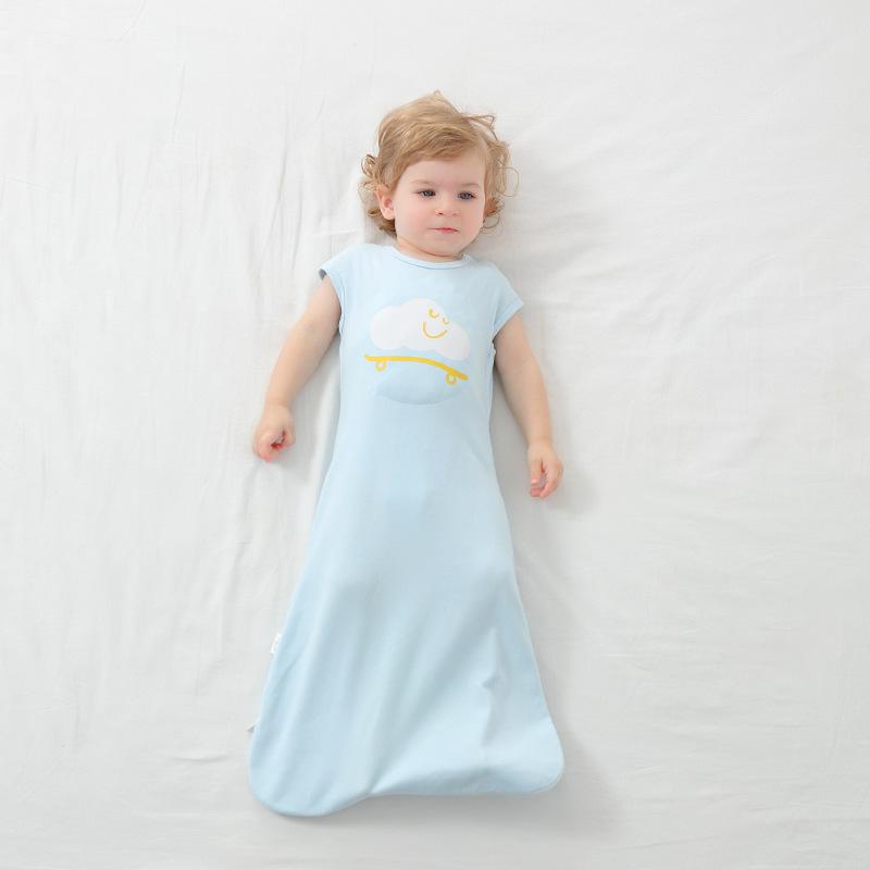 ベビー スリーパー モロー反射防止 重み付き 寝冷え防止 新生児 赤ちゃん おくるみ 着るおくるみ オールシーズン 薄手 純綿素材 コットン 優しい色合い かわいい柄 0歳 1歳対応(x2)