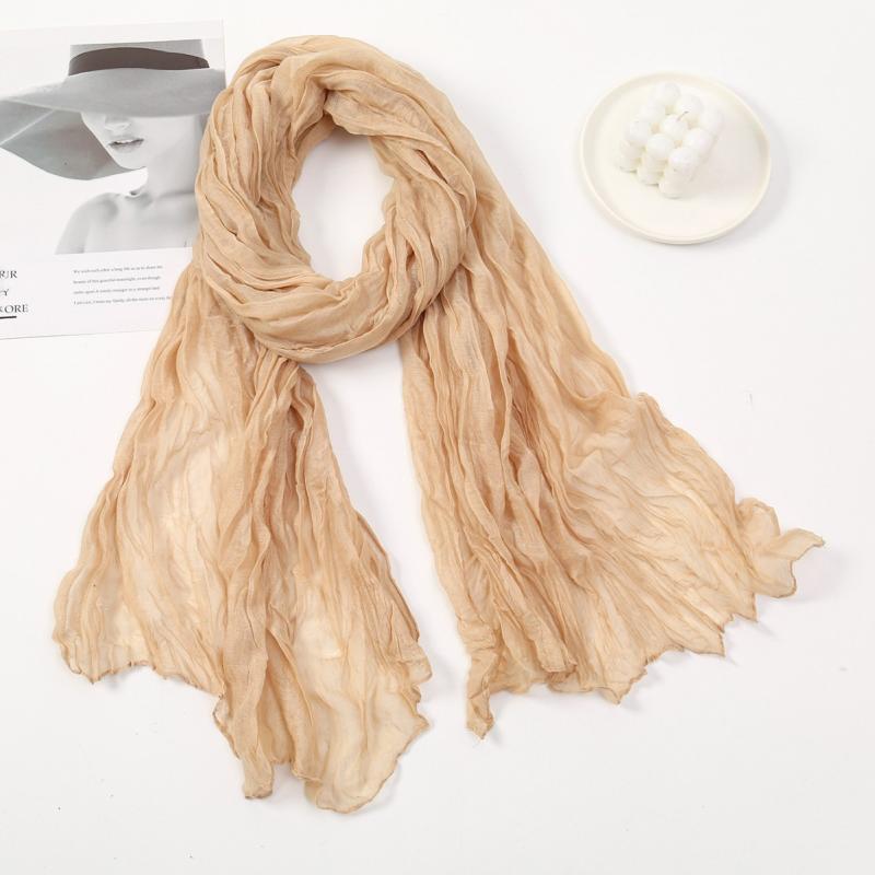 ショール レディース UVカット 保温 防塵 シワ加工 大判 ポリエステル オールシーズン ボヘミアン レトロ スカーフ ストール ターバン 肩掛け