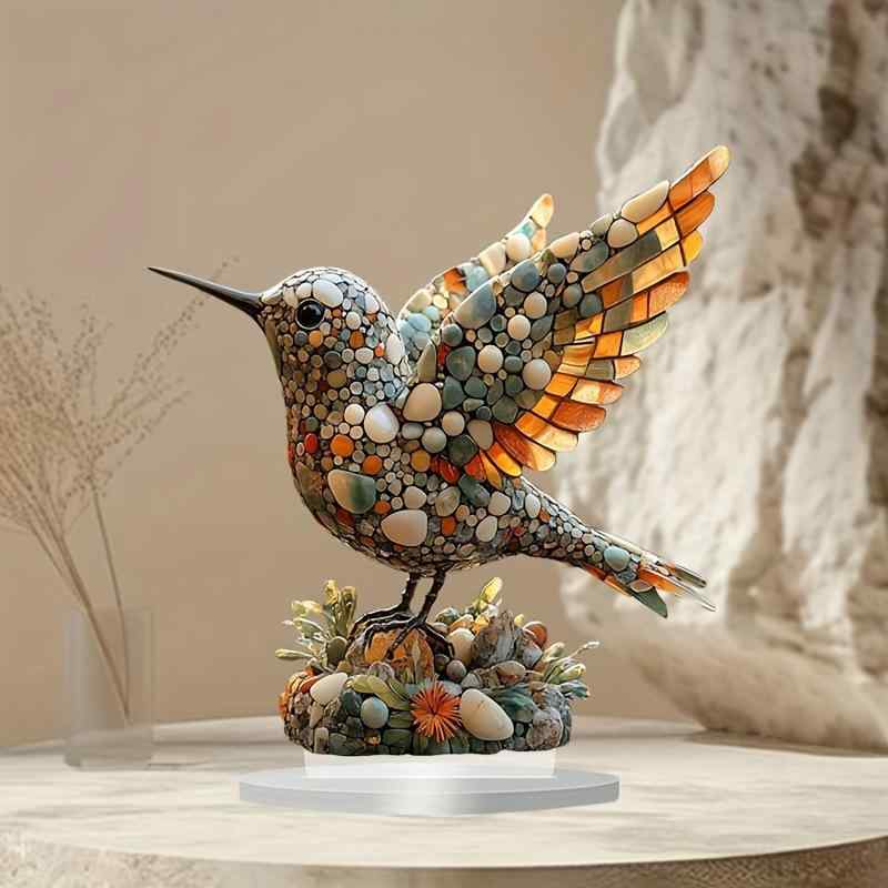 置物 2D 平面 ボヘミアン エスニック スタイル おしゃれ 卓上 リビング 玄関 インテリア 装飾品 ギフト 印刷 アクリル製 かわいい(x2)