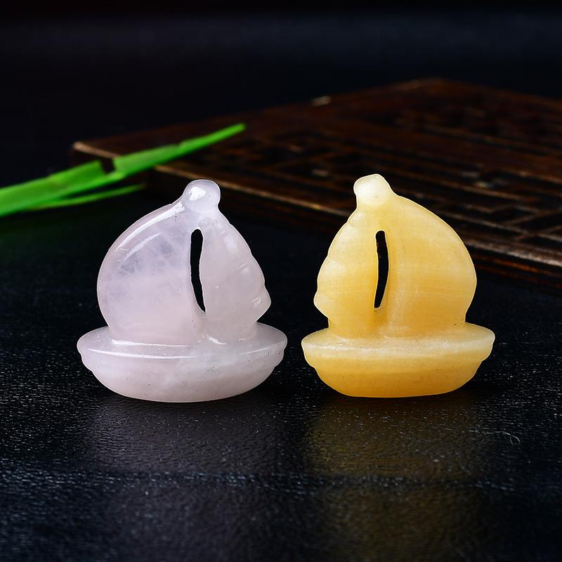 置物 天然水晶 原石 帆船 順風満帆 開運 縁起物 リビング インテリア 卓上 本棚 ワインラック モダン ..