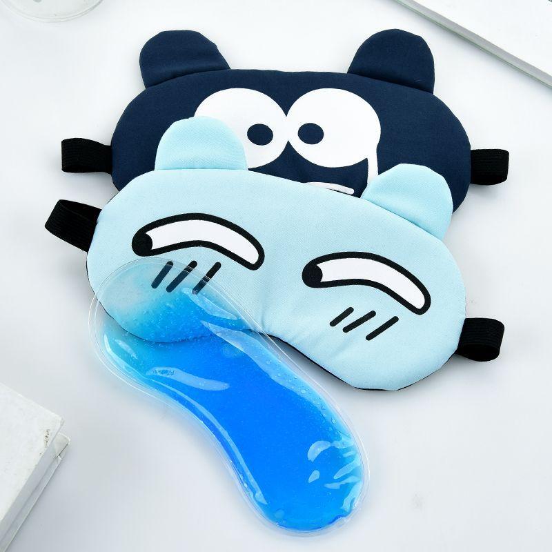 アイマスク 男女兼用 遮光 冷感 通気性 冷却ジェルパック付き 3D立体構造 コットン素材 睡眠 お昼寝 仮..