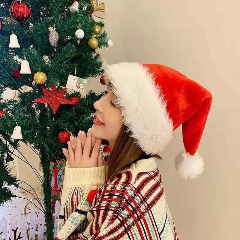 サンタ帽 子供用 大人用 キッズ レディース メンズ 長毛フリース もこもこ ふわふわ クリスマスパーティー イベント コスプレ 衣装 小物 グッズ クリスマス...
