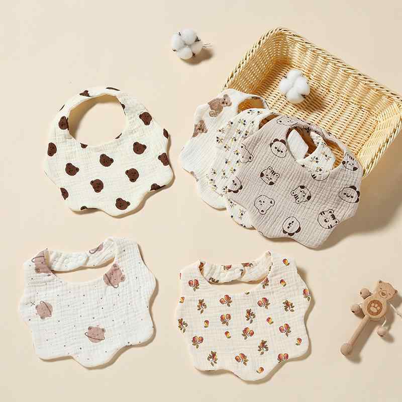 スタイ ベビー 新生児 吸水性 速乾 純綿100% 6重ガーゼ よだれかけ 吐き戻し防止 汗取り 夏用 男女兼用 かわいい おしゃれ ビブ お食事 離乳食 出産祝い ギフト