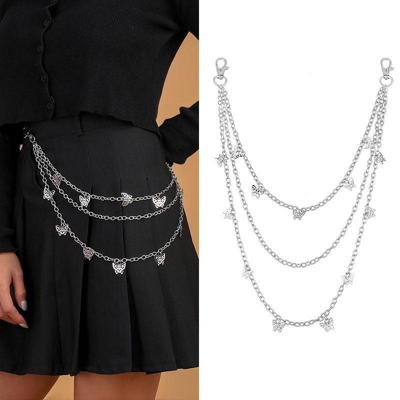 ベルト レディース 女性用 個性的 おしゃれ メタル 透かし彫り 蝶々デザイン シルバーカラー ウエストマーク アクセサリー ワンピース デニムパンツ カジュアル きれいめ オールシーズン対応