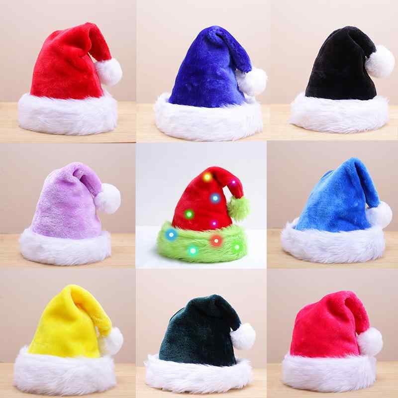 サンタ帽 大人用 子供用 キッズ ふわふわ 長毛 クリスマス パーティー イベント コスプレ 衣装 仮装 赤 青 黒 ピンク 軽量 ソフト ポリエステル
