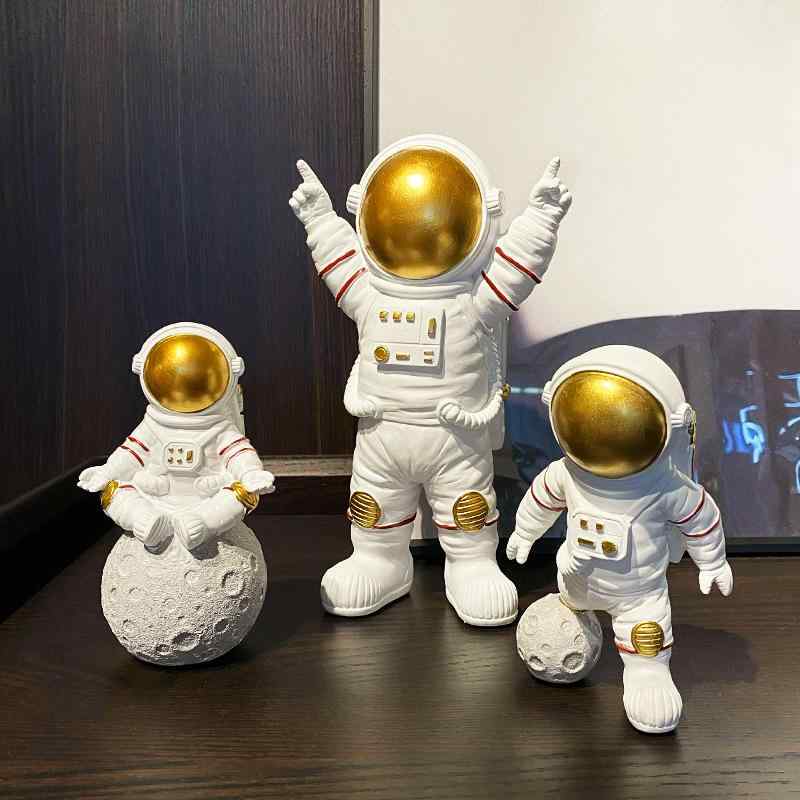 置物 北欧 クリエイティブ 宇宙飛行士 アストロノーツ レジン製 インテリア オブジェ ミニチュア おし..