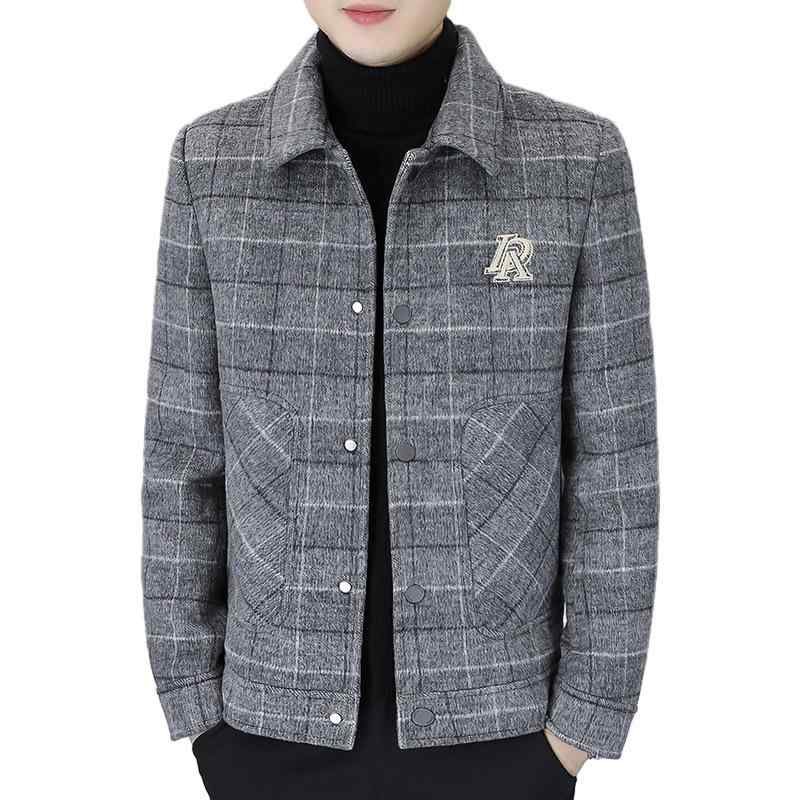 コート メンズ 中綿入り 厚手 ウール混紡 ショート丈 スリムフィット 秋冬 韓国ファッション トレンド ..