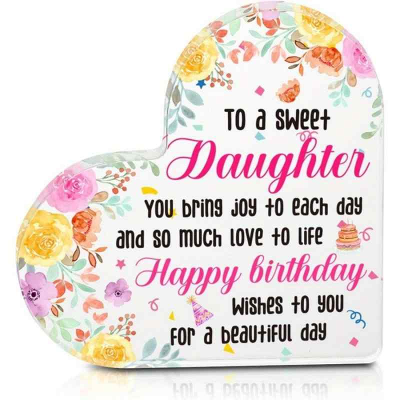 インテリア 卓上飾り 透明 アクリル製 ハート型 カラフル 花柄 モダン シンプル おしゃれ デスクトップ オーナメント 記念品(x2)