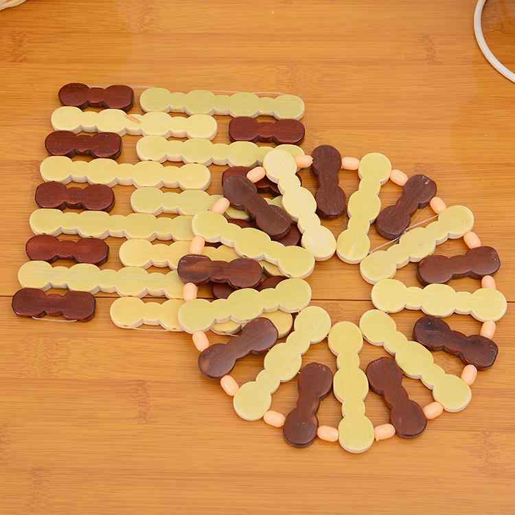 鍋敷き 竹製 透かし彫り 断熱 耐熱 家庭用 食卓用 ダイニング用 円形 四角形 コースター カップマット 食器置き