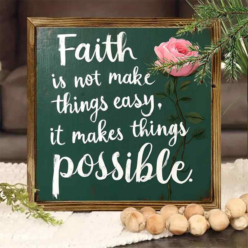 フォトフレーム 二層 木製 英語 励ましメッセージ 卓上 置物 アメリカンカントリー リビング 玄関 オフィス ギフト プレゼント 飾り(x2)