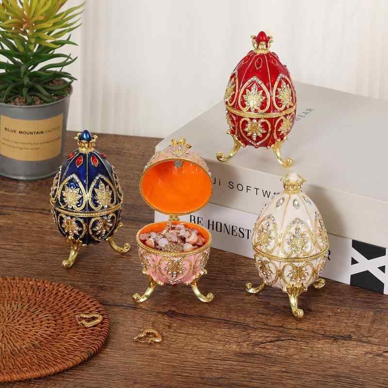 ジュエリーボックス アクセサリーケース レディース ヨーロピアン 電気メッキ加工 ラインストーン 亜鉛..