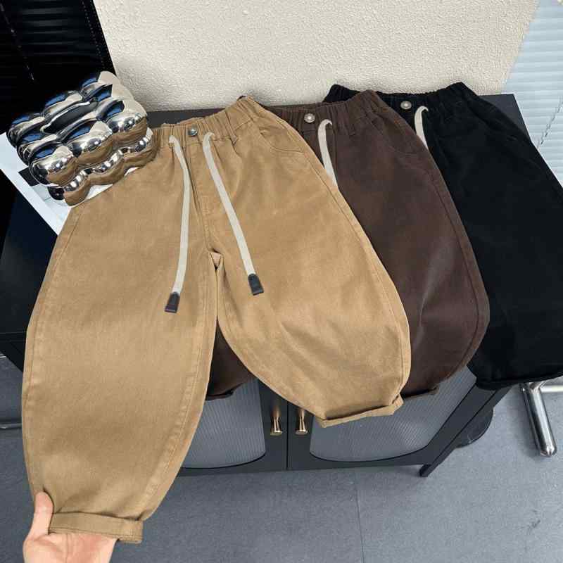 パンツ キッズ 男女兼用 春秋 カジュアルロング丈 おしゃれ 個性的 トレンド 韓国風 綿素材 運動風 か..