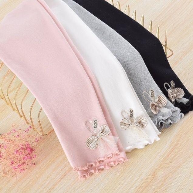 レギンス モダール素材 ソフト加工 女の子 ベビー キッズ 子供用 春秋 韓国風 カジュアル フリル リボ..
