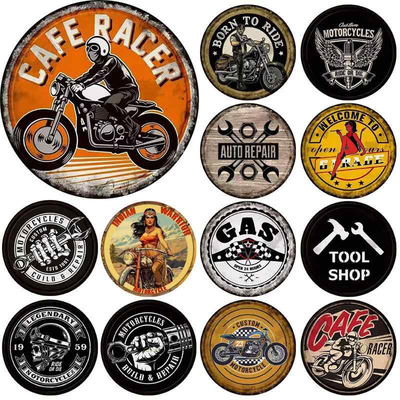ウォールアート アメリカンビンテージ レトロ バイク オートバイ アルミ製プレート 看板 サインボード ..
