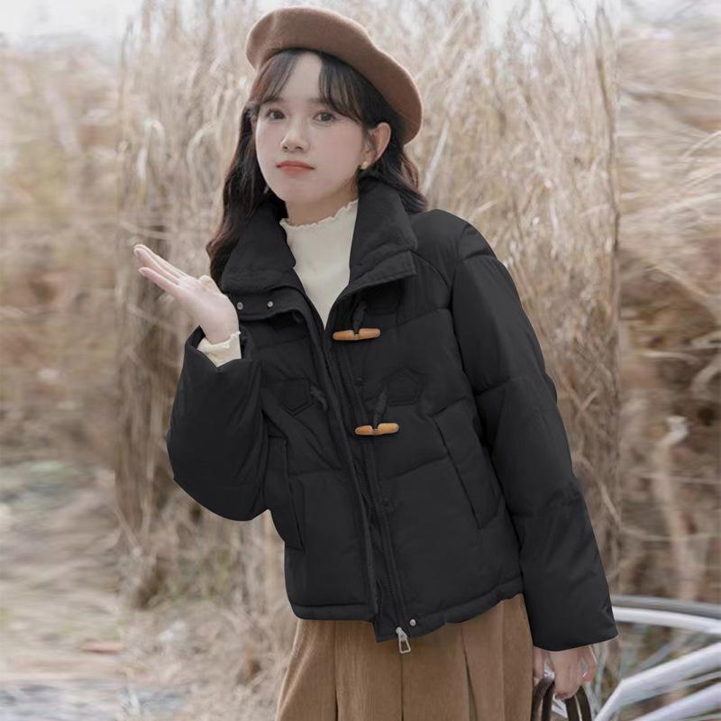 中綿ジャケット レディース 女性用 トグルボタン ショート丈 低身長向け 通勤 ゆったり ルーズフィット..