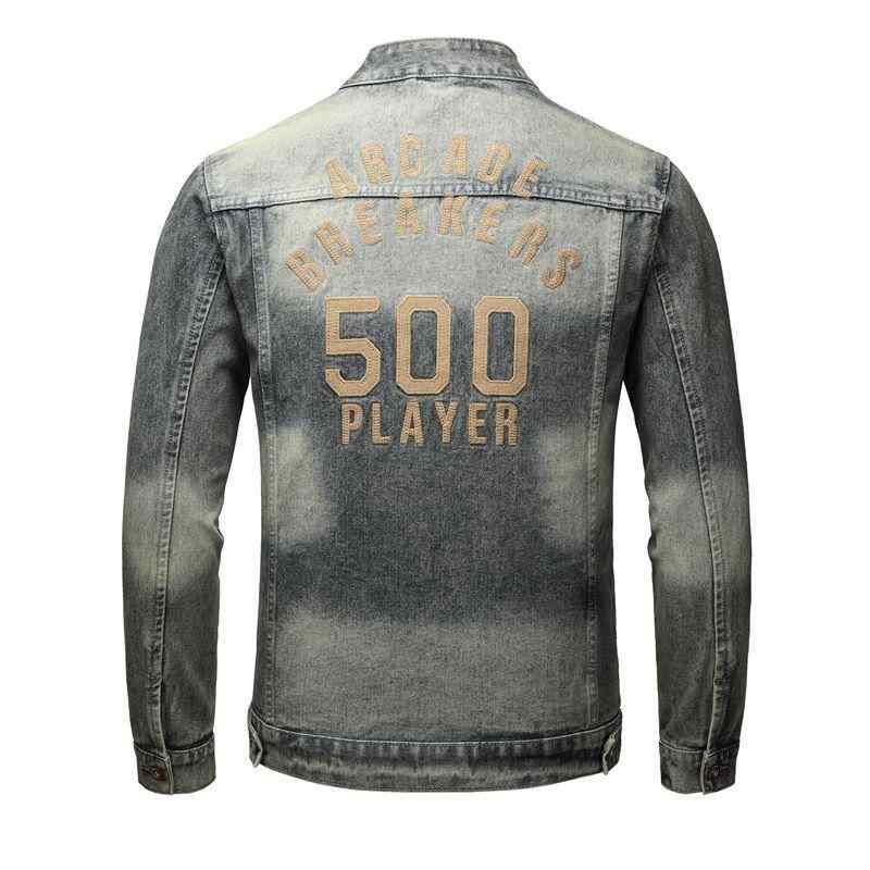 デニムジャケット メンズ 秋冬 おしゃれ ゆったり ルーズフィット 襟付き テーラードカラー カジュアル 着回し 万能 綿 コットン ジャケット ブルゾン(4)