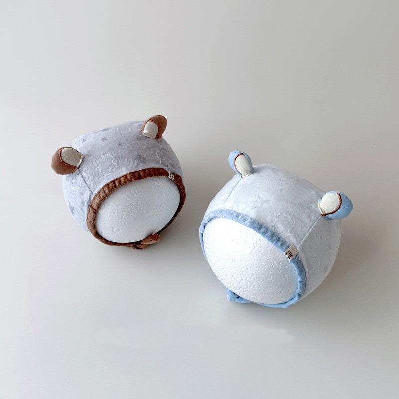 ニット帽 ベビー 男の子 女の子 男女兼用 防寒 保温 泉門保護 耳当て 秋冬 かわいい コットン 綿素材 ..