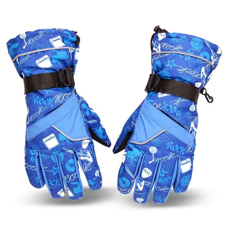 グローブ メンズ 防寒 保温 防水 防風 耐摩耗 冬用 スキー スノーボード ウィンタースポーツ 5本指 ナイロン素材 ブルー グラフィックレッド ストライプグリーン
