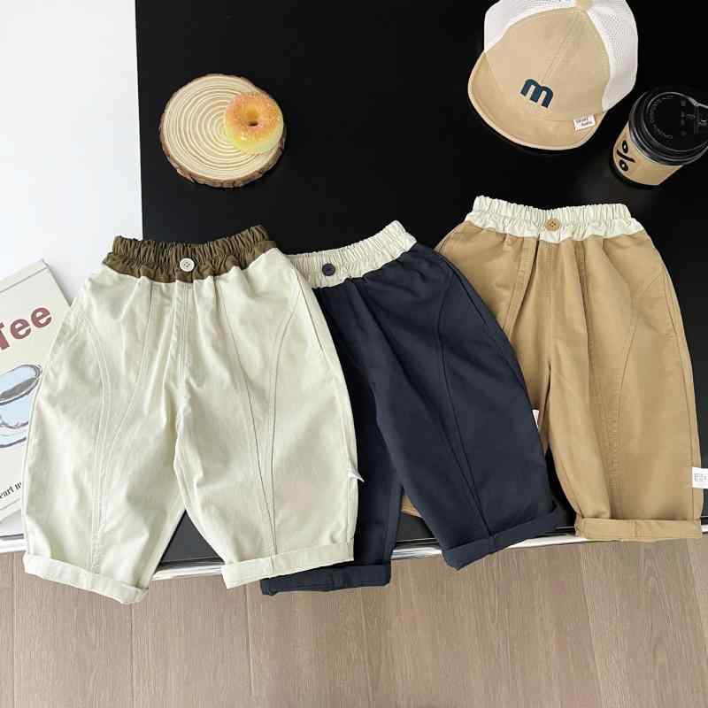 パンツ キッズ ベビー 春秋 コットン カジュアル ストレート 切り替え 韓国風 おしゃれ かわいい 個性..