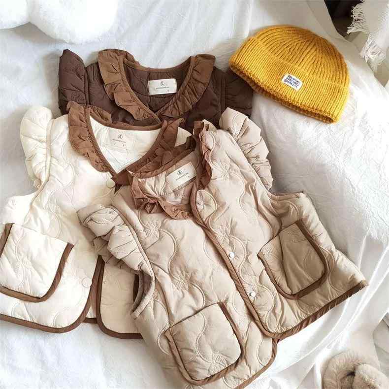 ベスト 女の子 キッズ ベビー 秋冬 中綿入り 厚手 柔らかい 綿 コットン 韓国風 おしゃれ かわいい 個..