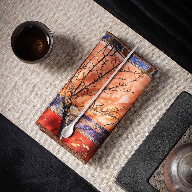 茶巾 吸水 速乾 高機能 綿麻 シンプル 彩り豊かな 高級感 新中式 茶器用小物 茶道具 茶席マット ティーマット テーブルクロス 拭き布